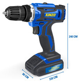 Kinzo Cordless Drill - 14.4V - Blue - Cordless Drill - Variable Speed