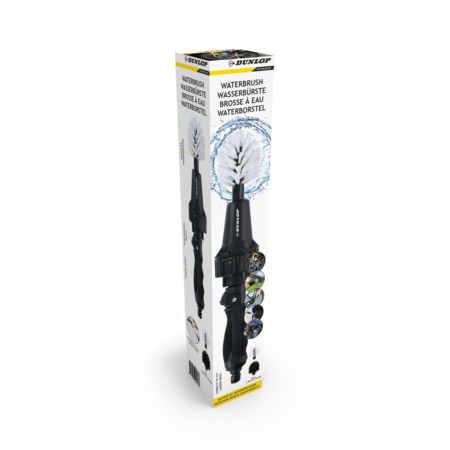 Dunlop Cleaning brush - Rim brush - with 3/4" hose connection - Rotating - Flow control knob - 2 Brushes