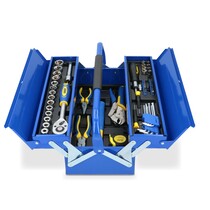 Tool set - Metal Tool Box - 64 pieces - CR-V steel - Blue