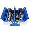 Kinzo Werkzeugset - Werkzeugkasten aus Metall - 64-teilig - CR-V-Stahl - Blau