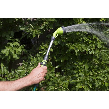 Kinzo  3-Piece Spray Head Set Garden Hose - Spray Gun, Spray Gun and Extendable Spray Head 15" - 8 Spray Positions - Garden Hose Connection - Green/Black