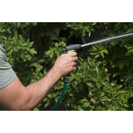 Kinzo  3-Piece Spray Head Set Garden Hose - Spray Gun, Spray Gun and Extendable Spray Head 15" - 8 Spray Positions - Garden Hose Connection - Green/Black