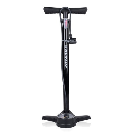 Dunlop Bicycle Pump with Pressure Gauge - Double Valve - Dutch Valve / French Valve / Car Valve