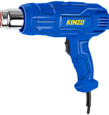 Kinzo Heißluftpistole – 230 V – Blau – 350 bis 600 Grad – 2 Heizstufen – Farbbrenner