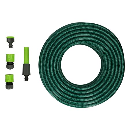 Kinzo Garden Garden Hose - 30 Meters - with Sprayer and Connectors - 5-Piece