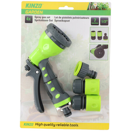 Kinzo Garden Spray Head Set - 4-piece - 7 Spray functions