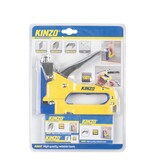 Kinzo Tacker Stapler - incl. 1500 Nails and Staples - for Carpet and Wood - Infinitely Adjustable