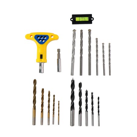 Kinzo Bohrer-Set und Bit-Set – 50-teilig – Holzbohrer, Metallbohrer und Betonbohrer – Bits für unter anderem Inbus und Torx – im Koffer