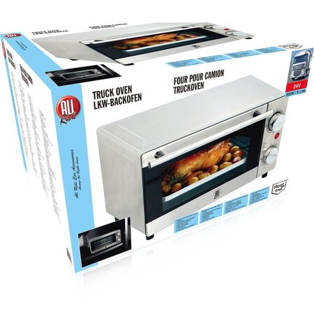 All Ride Mini Oven - 24 Volt - Camping, Camper, Boat and Truck Oven - 300W - 9L - Stainless Steel