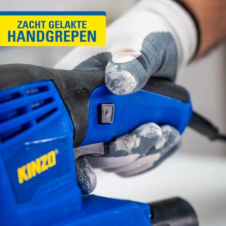 Kinzo Schleifmaschine - 230V - Blau - Holzbearbeitung - Exzenterschleifer