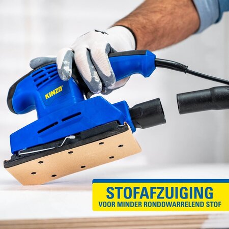 Kinzo Schleifmaschine - 230V - Blau - Holzbearbeitung - Exzenterschleifer