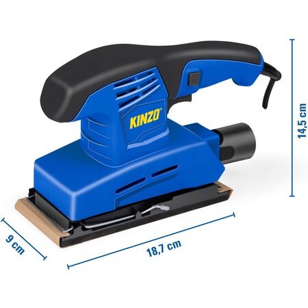 Kinzo Schleifmaschine - 230V - Blau - Holzbearbeitung - Exzenterschleifer