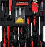 Kinzo Tool set - 187 pieces - Aluminum tool case