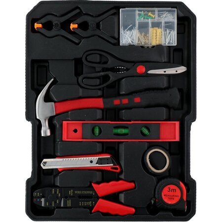 Kinzo Tool set - 187 pieces - Aluminum tool case