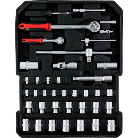 Kinzo Tool set - 187 pieces - Aluminum tool case