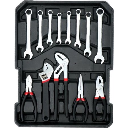 Kinzo Tool set - 187 pieces - Aluminum tool case