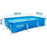 Bestway Family swimming pool - Steel Pro Swimming Pool - Above ground pool 300 x 201 x 66 cm