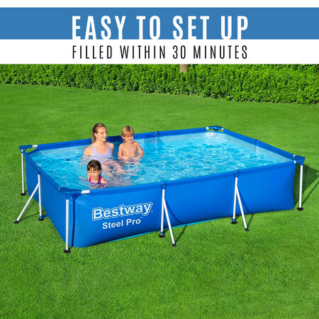 Bestway Familienschwimmbecken - Steel Pro Swimming Pool - Aufstellbecken 300 x 201 x 66 cm