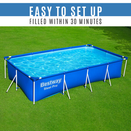 Bestway Family swimming pool 400 x 211 x 81cm - Steel Frame - Above-ground Swimming Pool - Steel Pro Power