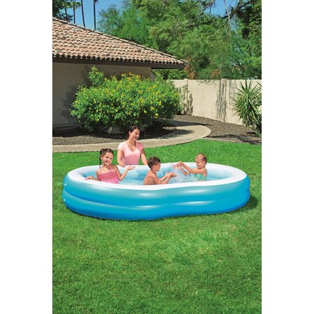 Bestway Inflatable Children's Pool 2 Rings - Swimming Pool 262 x 157 x 47cm