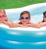 Bestway Aufblasbares Kinderbecken mit 2 Ringen – Schwimmbecken 262 x 157 x 47 cm