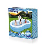 Bestway Aufblasbares Kinderbecken mit 2 Ringen – Schwimmbecken 262 x 157 x 47 cm