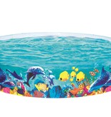 Bestway Schwimmbad Unterwasserwelt – Fill 'N Fun Pool Kinderschwimmbecken – Durchmesser 2,44 m x Höhe 46 cm