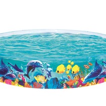 Schwimmbad Unterwasserwelt – Fill 'N Fun Pool Kinderschwimmbecken – Durchmesser 2,44 m x Höhe 46 cm