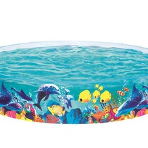 Zwembad Onderwaterwereld - Fill 'N Fun Pool Kids Zwembad - Doorsnede 2.44m x Hoogte 46cm