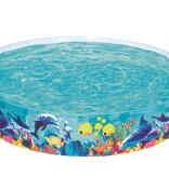 Bestway Schwimmbad Unterwasserwelt – Fill 'N Fun Pool Kinderschwimmbecken – Durchmesser 2,44 m x Höhe 46 cm
