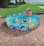Bestway Schwimmbad Unterwasserwelt – Fill 'N Fun Pool Kinderschwimmbecken – Durchmesser 2,44 m x Höhe 46 cm