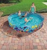 Bestway Schwimmbad Unterwasserwelt – Fill 'N Fun Pool Kinderschwimmbecken – Durchmesser 2,44 m x Höhe 46 cm