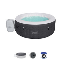 Lay-Z-Spa Havana Jacuzzi – Aufblasbare Badewanne – Schaumbad mit Massagedüsen – 120 Düsen – 2 bis 4 Personen – Ø180 x 66 cm – Wellness