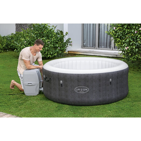 Bestway Lay-Z-Spa Havana Jacuzzi – Aufblasbare Badewanne – Schaumbad mit Massagedüsen – 120 Düsen – 2 bis 4 Personen – Ø180 x 66 cm – Wellness