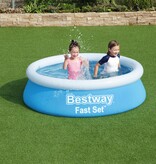 Bestway Kinderzwembad met Opblaasbare Rand - Fast Set - 185 x 51 cm