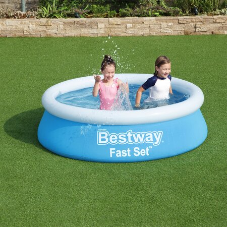 Bestway Kinderzwembad met Opblaasbare Rand - Fast Set - 185 x 51 cm