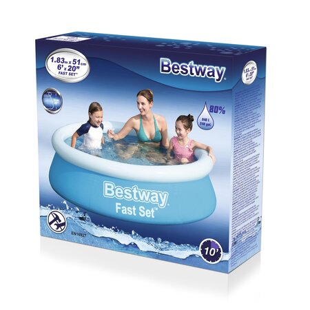 Bestway Children's pool with inflatable edge - Fast Set - 185 x 51 cm