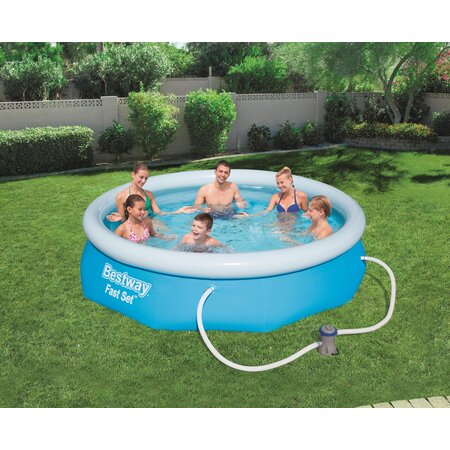 Bestway Aufblasbarer Rand für Schwimmbecken – schnelle Setzung – 305 x 76 cm