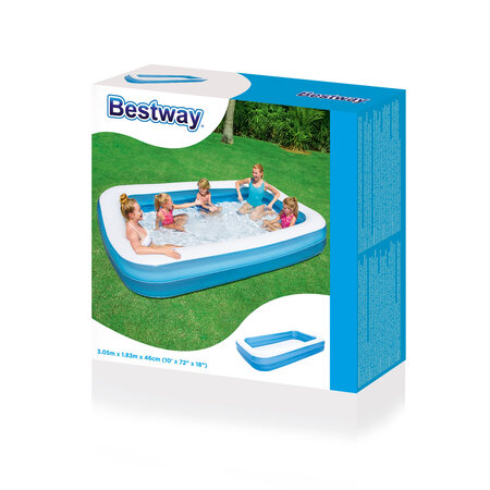 Bestway Familienschwimmbecken - Aufblasbarer Pool - 305 x 183 x 46 cm