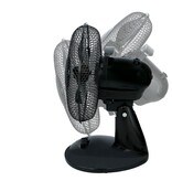 alpina Alpina Tafelventilator Zwart – 75º Zwenkfunctie - Ø 23 cm