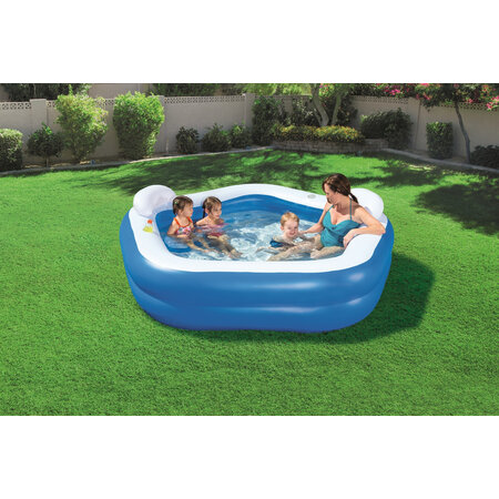 Bestway Fünfeckiger aufblasbarer Familienpool – Pool 213 x 207 x 69 cm