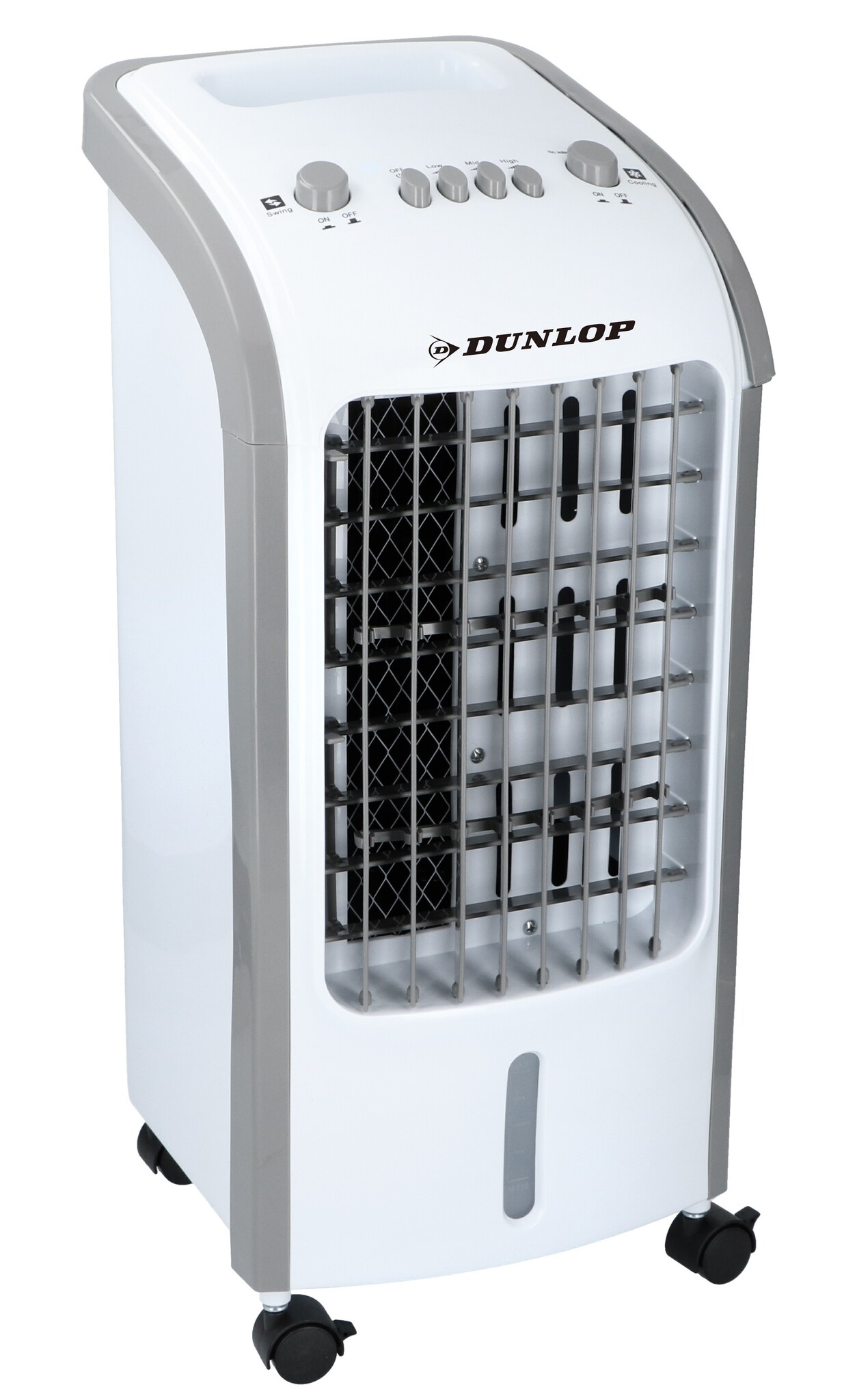 Dunlop Air Cooler 3 Standen Swing-functie 4 Liter Zwenkwielen Wit