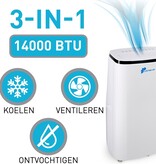 Lifetime Air 3-in-1 mobile Klimaanlage/Ventilator/Luftentfeuchter – 14000 BTU – Ablaufschlauch – Timer – Fernbedienung