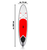 SUP Board Opblaasbaar Rood/Wit - Paddle Board Complete Set