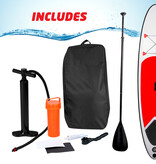 SUP Board Inflatable Red/White - Paddle Board Complete Set