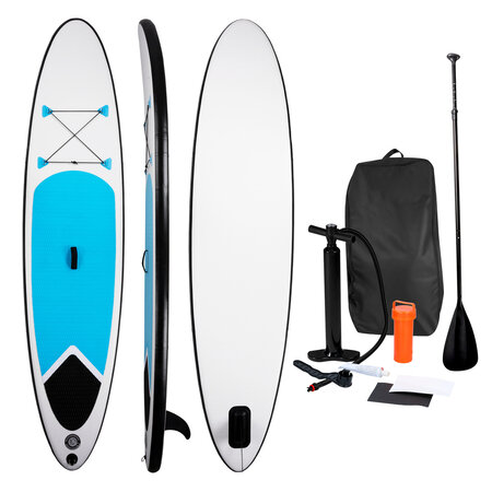 SUP Board Inflatable Blue/White - Paddle Board Complete Set