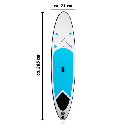 SUP Board Inflatable Blue/White - Paddle Board Complete Set