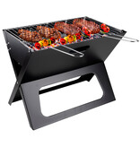 BBQ Collection Table BBQ Charcoal - Camping BBQ - Foldable and Portable Barbeque - Separate Fire Bowl and Grill Grate - 46 x 36.5 x 28 cm