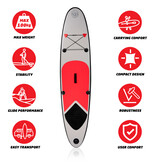 Surfboard - Surfboard - Inflatable - 243x57x7cm - Max 100 Kilo - with Carrying Bag