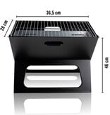 BBQ Collection Table BBQ Charcoal - Camping BBQ - Foldable and Portable Barbeque - Separate Fire Bowl and Grill Grate - 46 x 36.5 x 28 cm